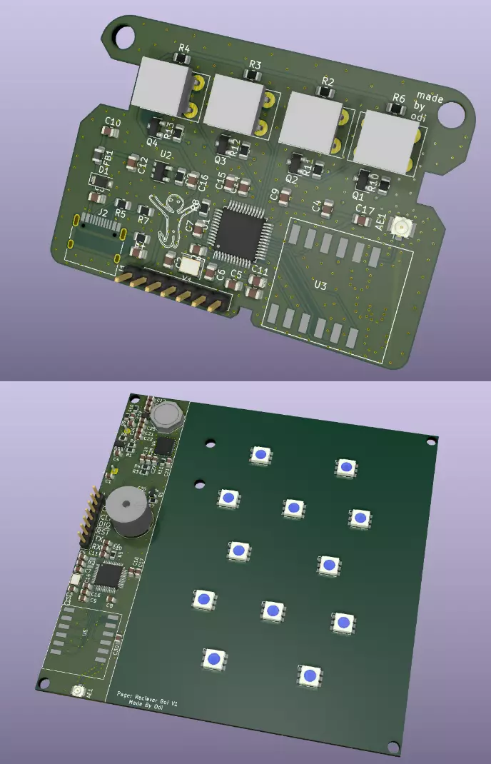 The pager PCB designs I made!