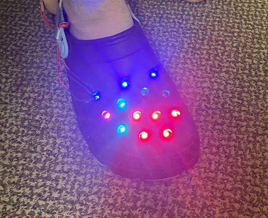 A light-up croc shoe :)